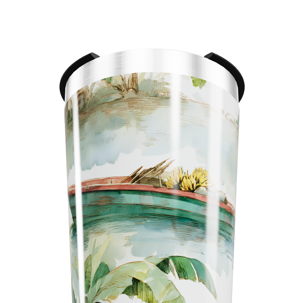Copo Térmico - Estampa Tropical Colorida