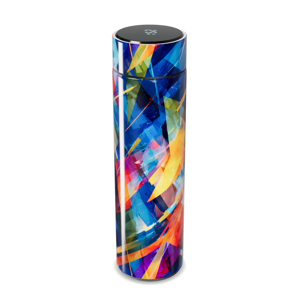 Garrafa Térmica Touch - Estampa Colorida Abstrata