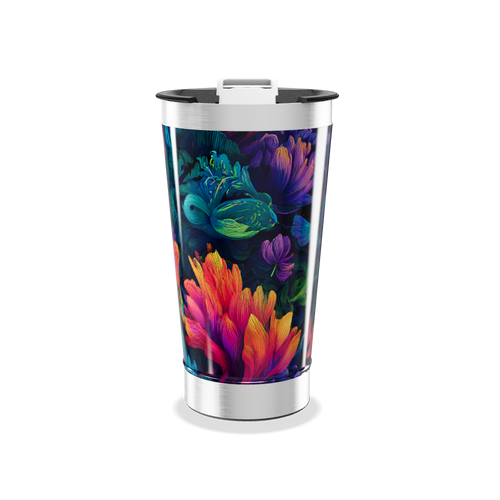 Copo Térmico - Floral Colorido Inox