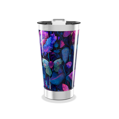 Copo Térmico - Estampa Floral Neon