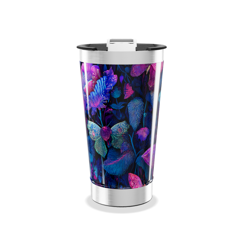 Copo Térmico - Estampa Floral Neon