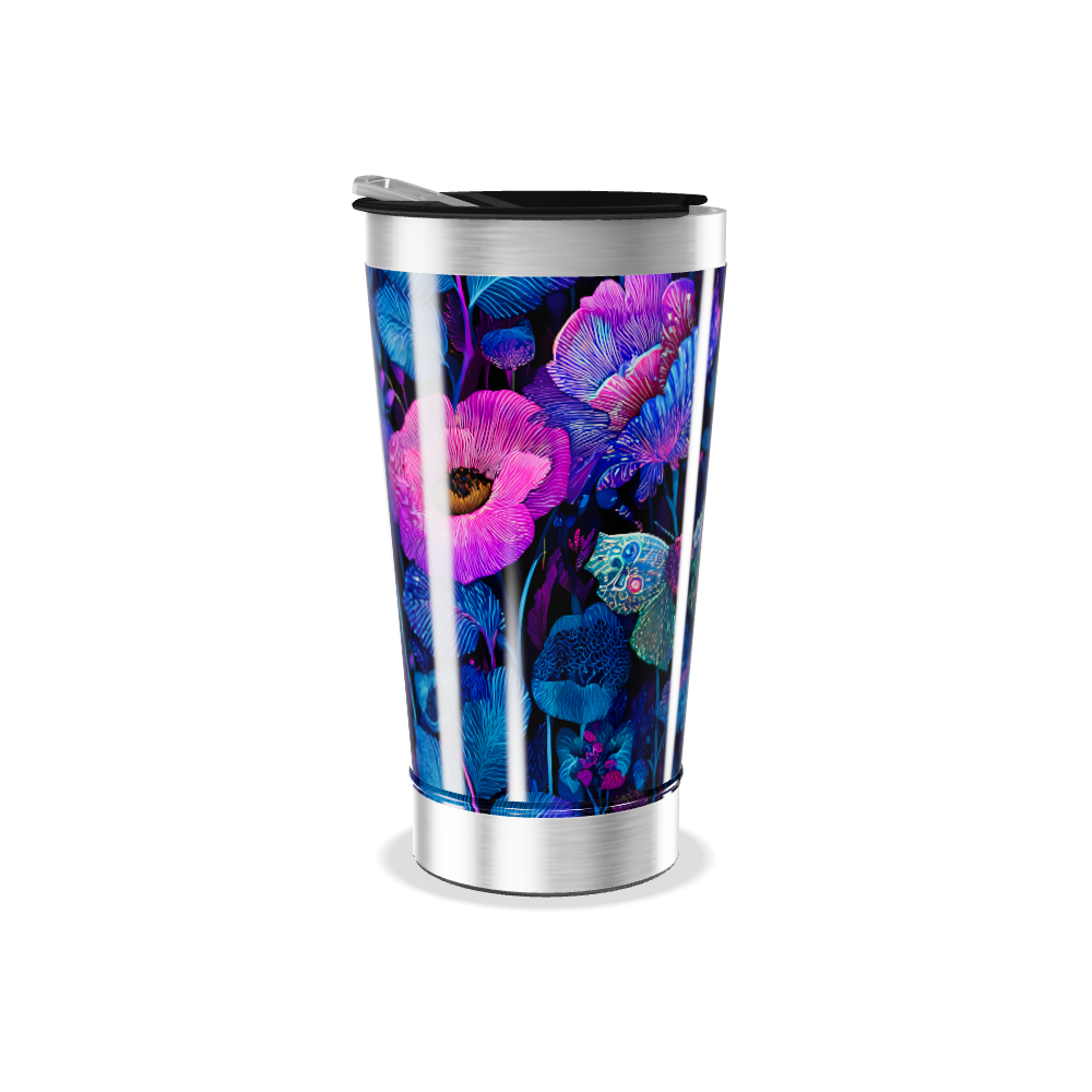 Copo Térmico - Estampa Floral Neon