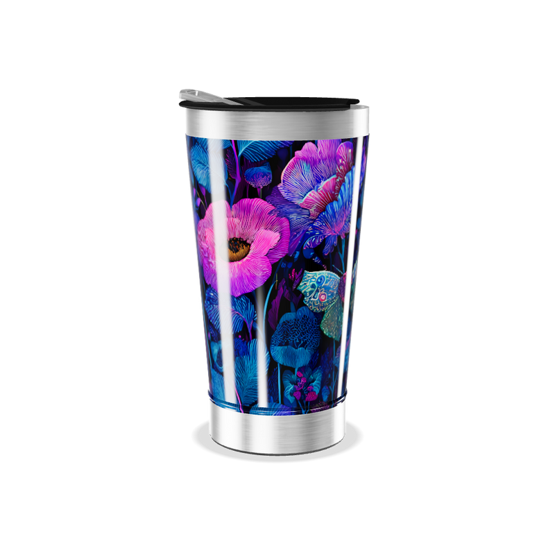 Copo Térmico - Estampa Floral Neon