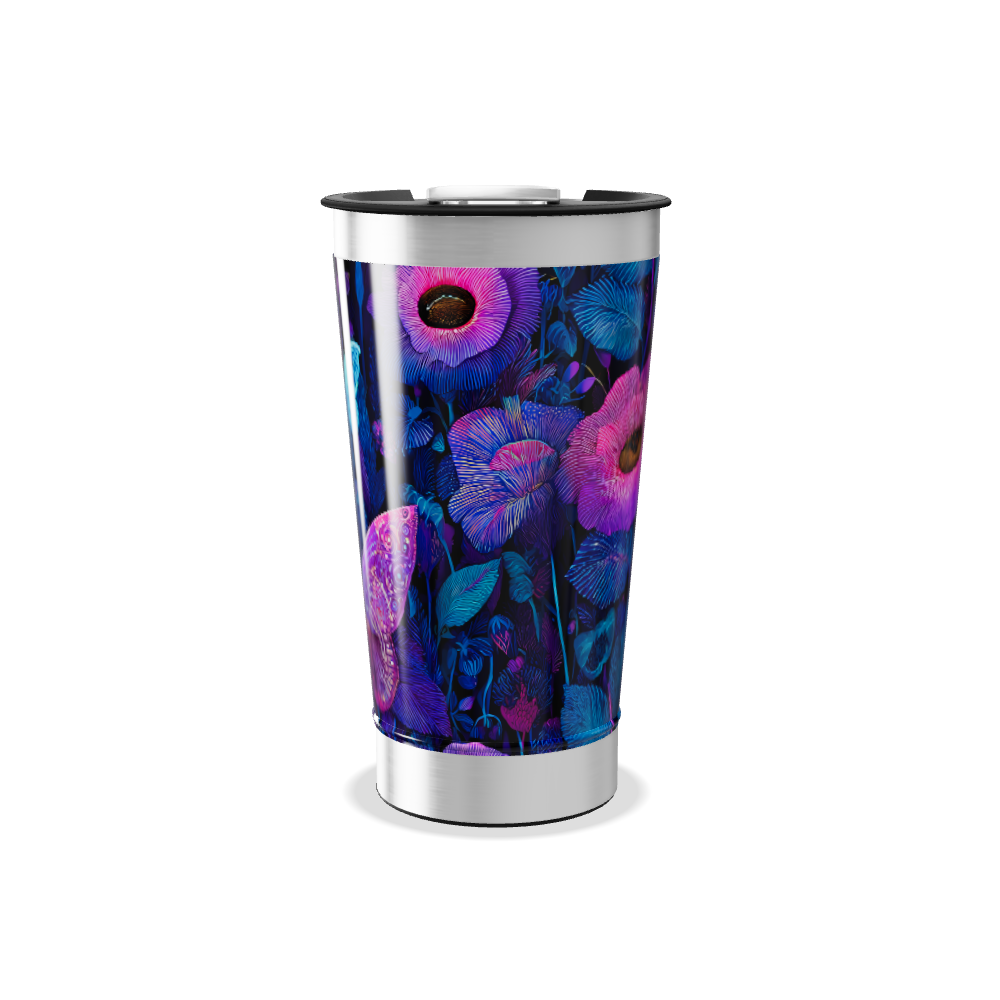 Copo Térmico - Estampa Floral Neon