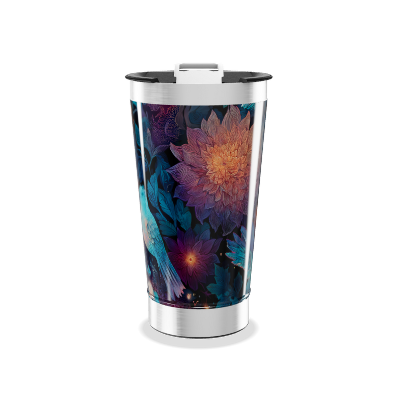 Copo Térmico - Floral Colorido Aço Inox