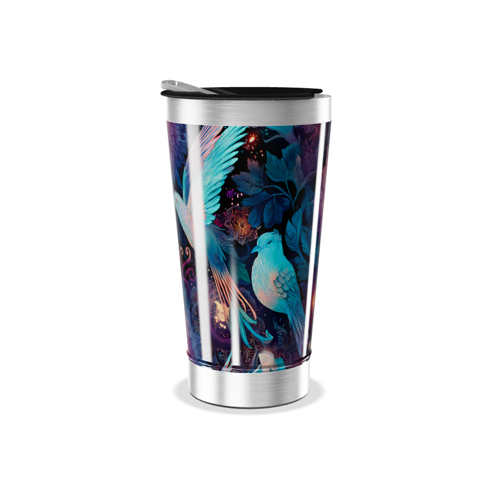 Copo Térmico - Floral Colorido Aço Inox