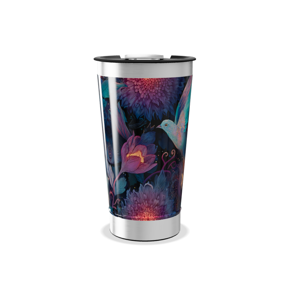 Copo Térmico - Floral Colorido Aço Inox