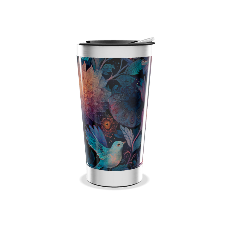 Copo Térmico - Floral Colorido Aço Inox