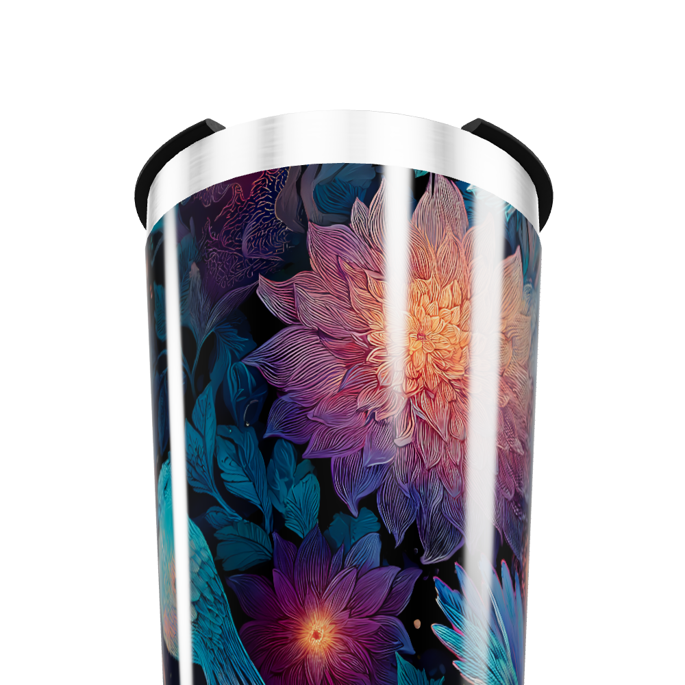 Copo Térmico - Floral Colorido Aço Inox