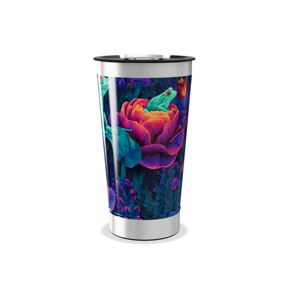 Copo Térmico - Floral Neon Aço Inox