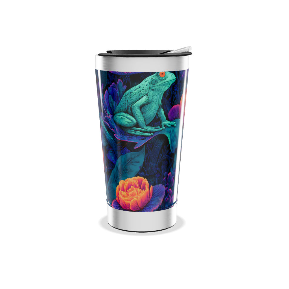 Copo Térmico - Floral Neon Aço Inox