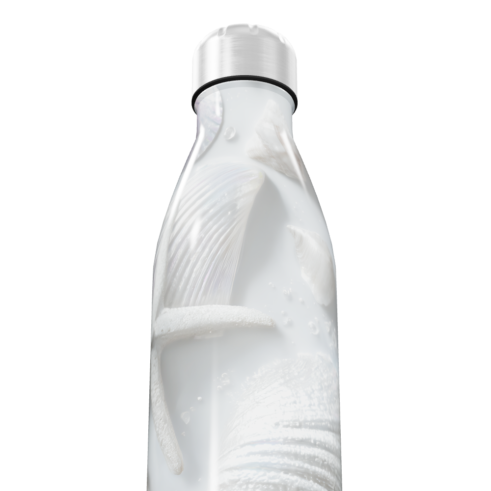 Garrafa Inox - Conchas Brancas