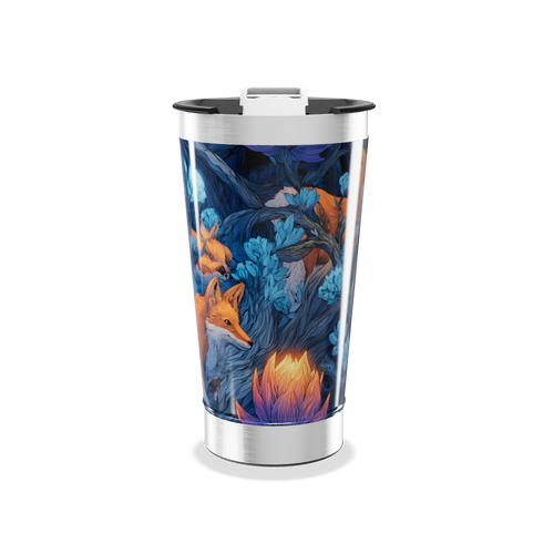 Copo Térmico - Estampa Raposa Azul