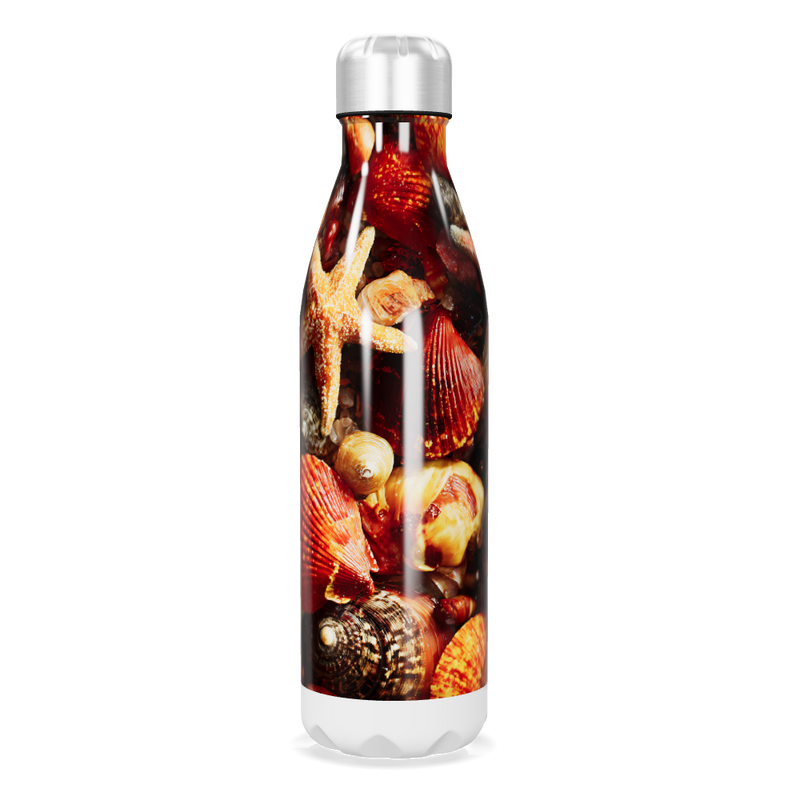 Garrafa Inox - Estampa Conchas Oceânicas