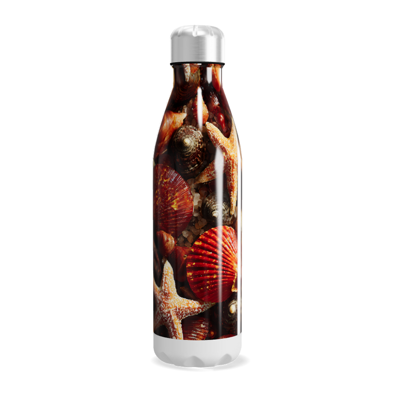Garrafa Inox - Estampa Conchas Oceânicas