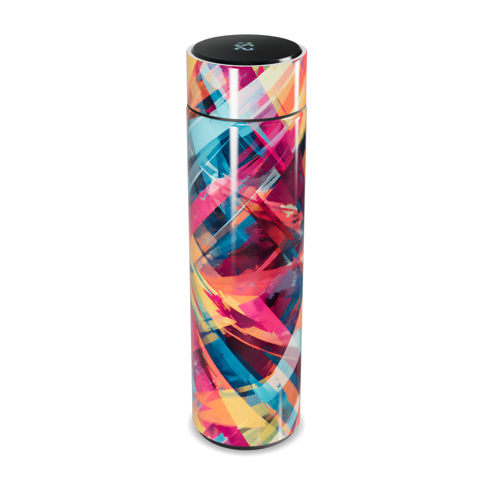 Garrafa Térmica Touch - Colorida Abstrata Inox