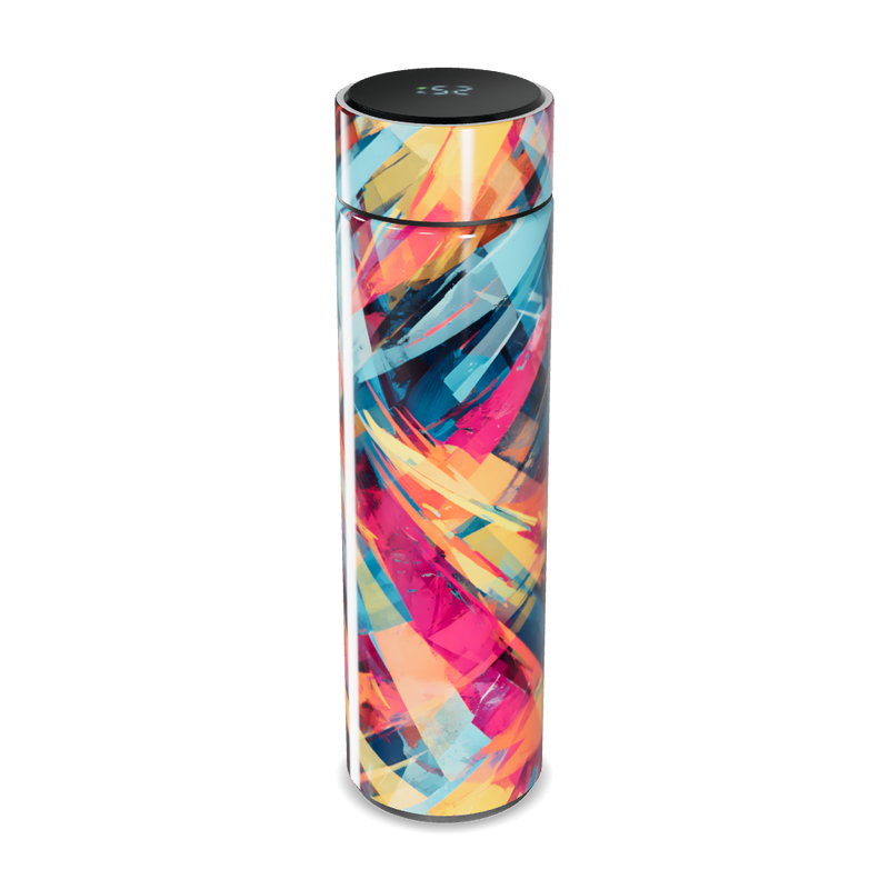 Garrafa Térmica Touch - Colorida Abstrata Inox