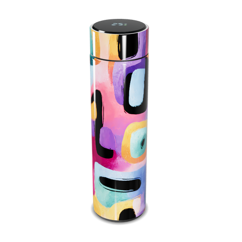 Garrafa Térmica Touch - Estampa Colorida Abstrata