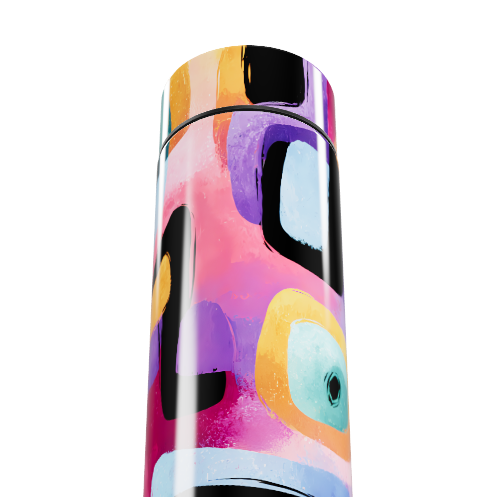Garrafa Térmica Touch - Estampa Colorida Abstrata