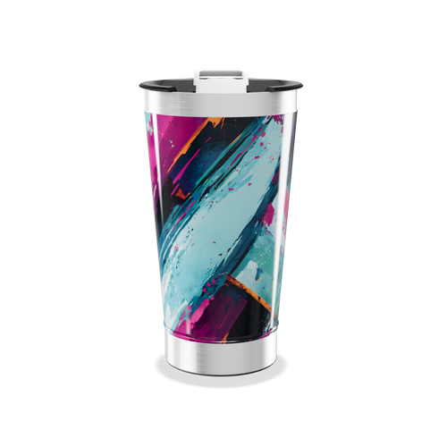 Copo Térmico - Estampa Abstrata Colorida