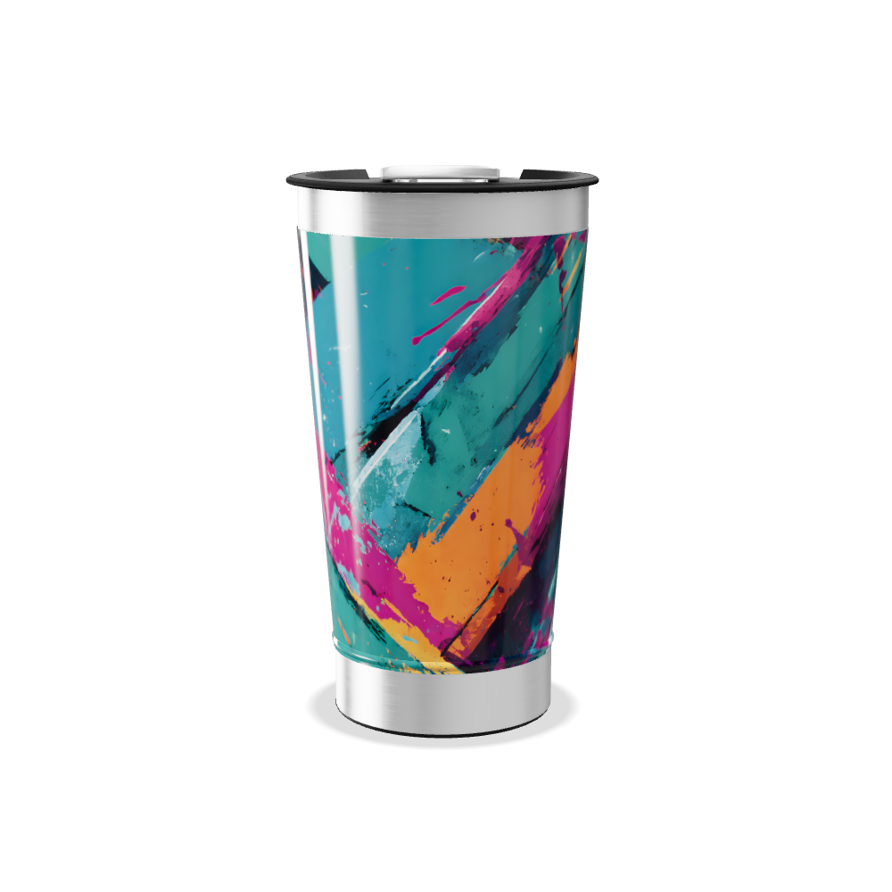 Copo Térmico - Estampa Abstrata Colorida
