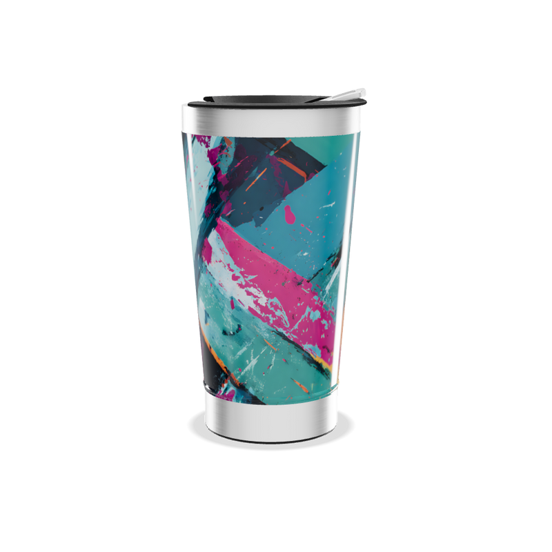 Copo Térmico - Estampa Abstrata Colorida