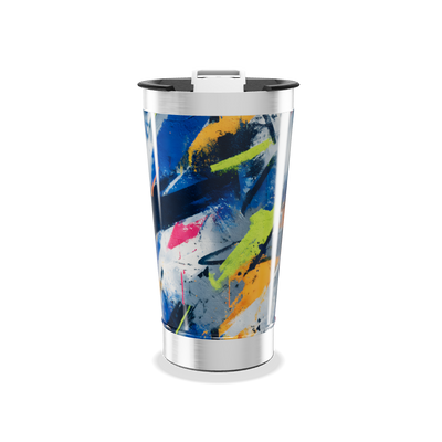 Copo Térmico - Estampa Abstrata Colorida