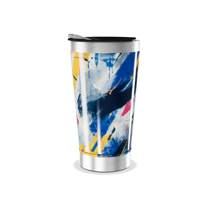 Copo Térmico - Estampa Abstrata Colorida