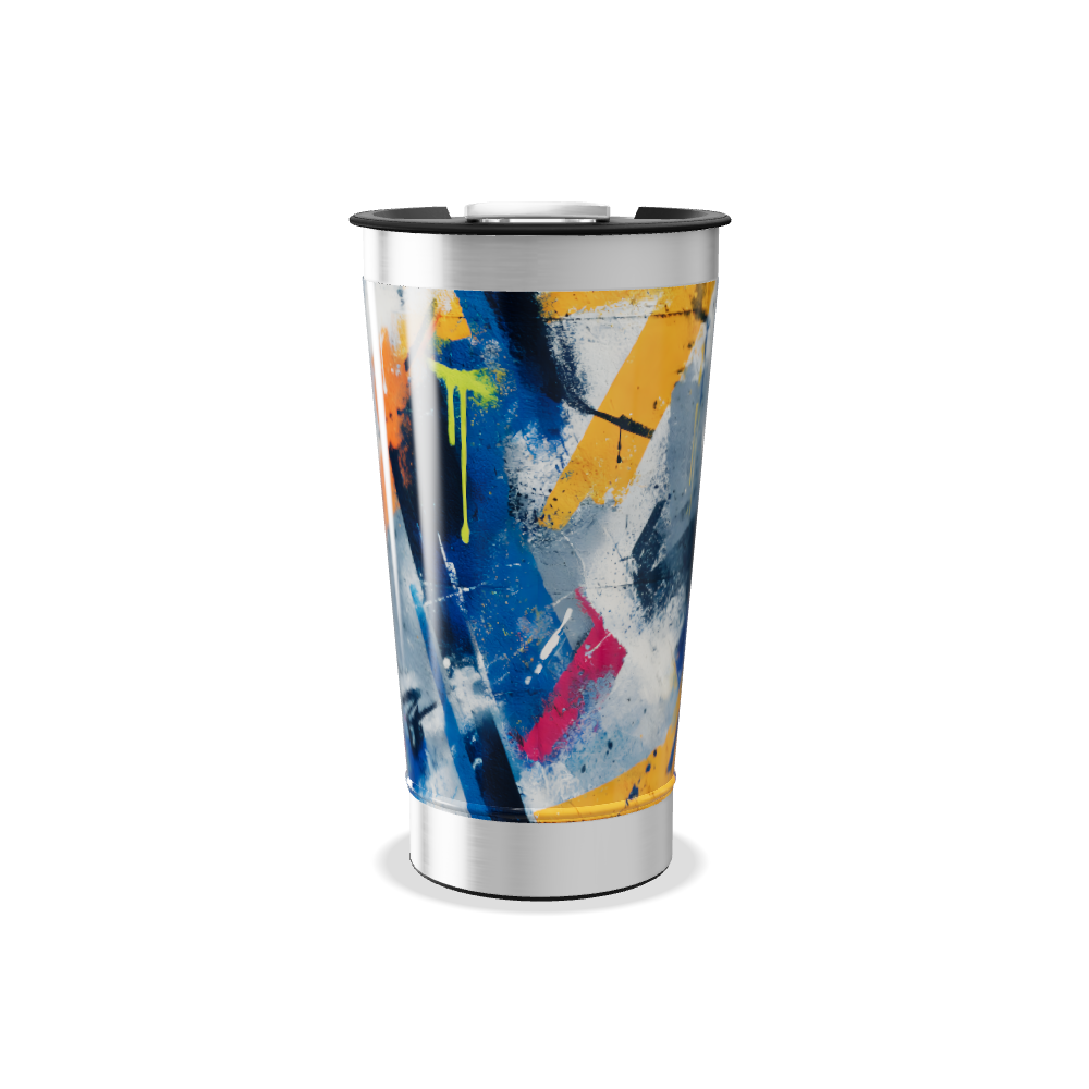 Copo Térmico - Estampa Abstrata Colorida
