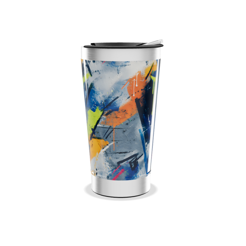Copo Térmico - Estampa Abstrata Colorida