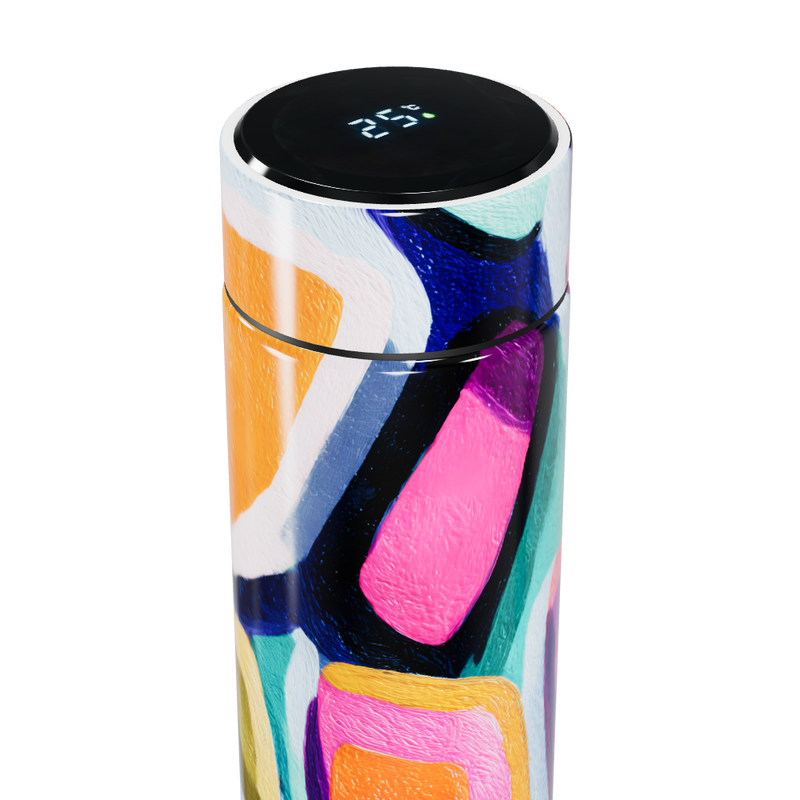 Garrafa Térmica Touch Estampada Colorida