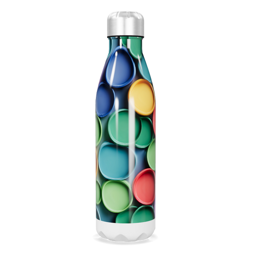 Garrafa Inox Estampada Colorida 500ml
