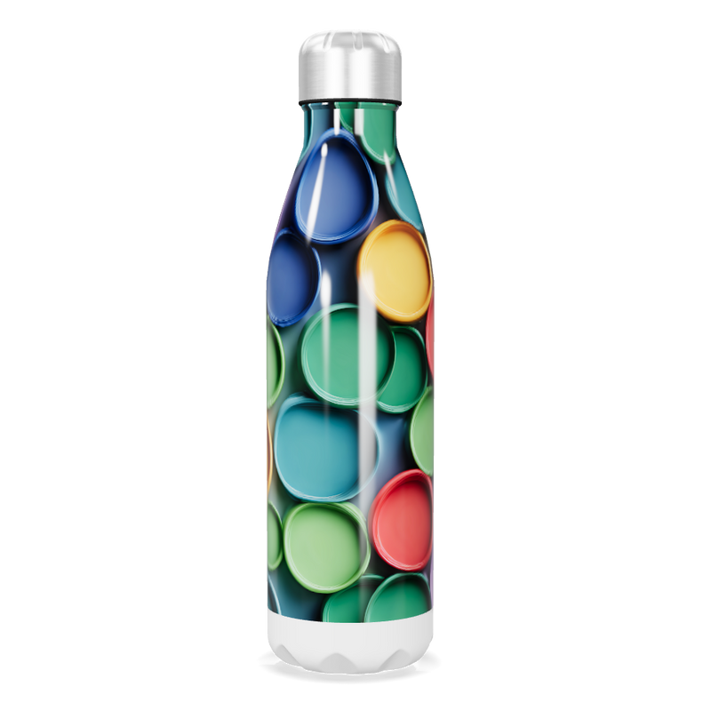 Garrafa Inox Estampada Colorida 500ml