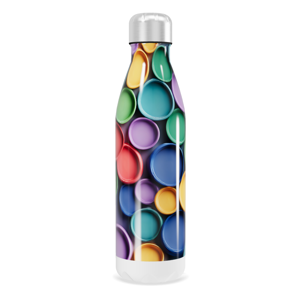 Garrafa Inox Estampada Colorida 500ml