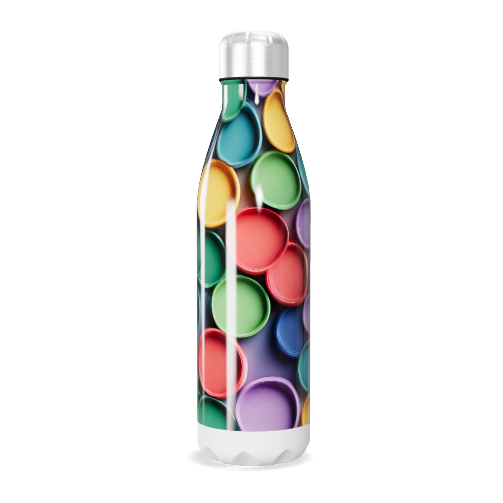 Garrafa Inox Estampada Colorida 500ml
