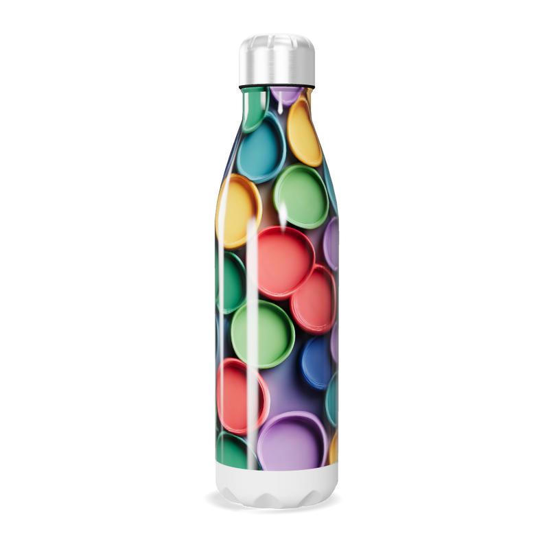 Garrafa Inox Estampada Colorida 500ml