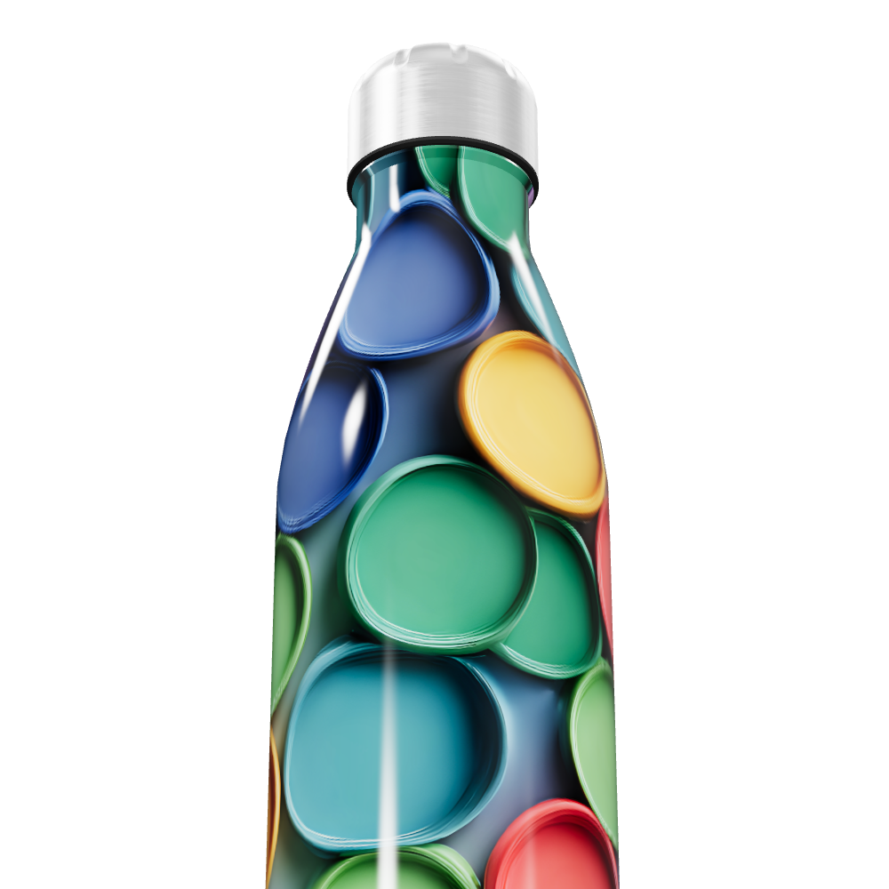 Garrafa Inox Estampada Colorida 500ml