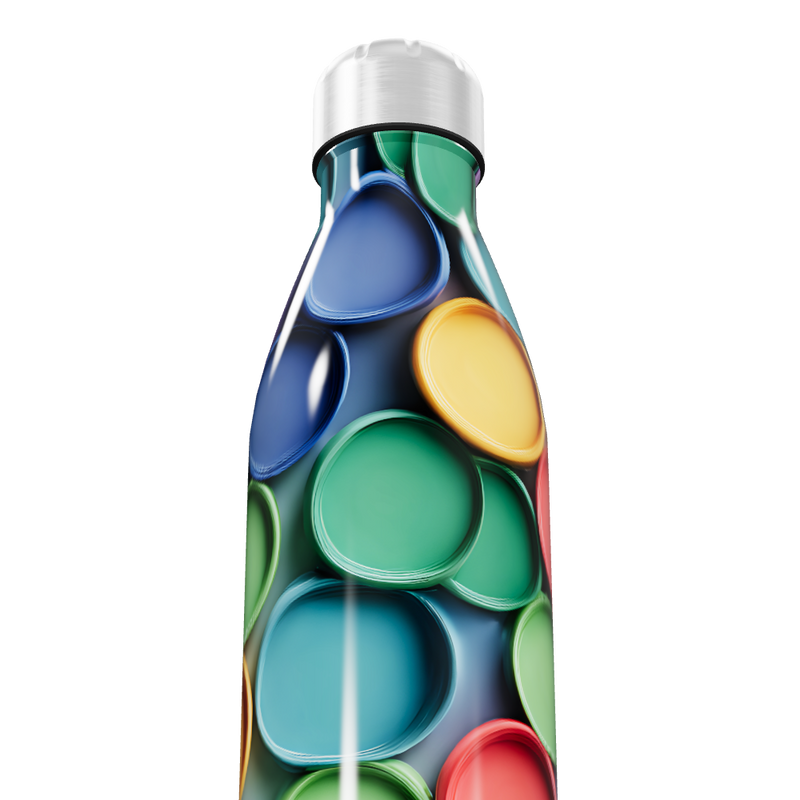 Garrafa Inox Estampada Colorida 500ml