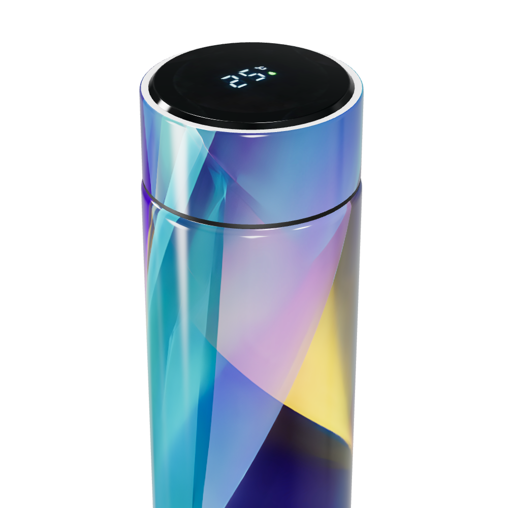 Garrafa Térmica Touch - Holográfica com Visor Digital