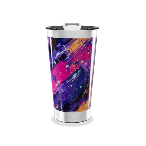 Copo Térmico - Estampa Abstrata Colorida