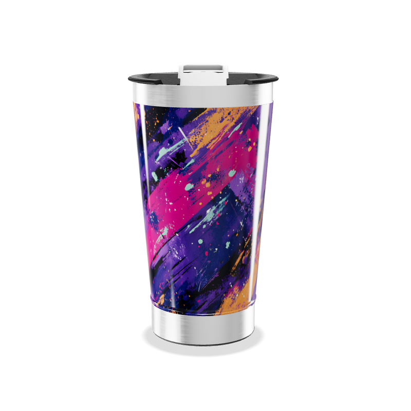 Copo Térmico - Estampa Abstrata Colorida