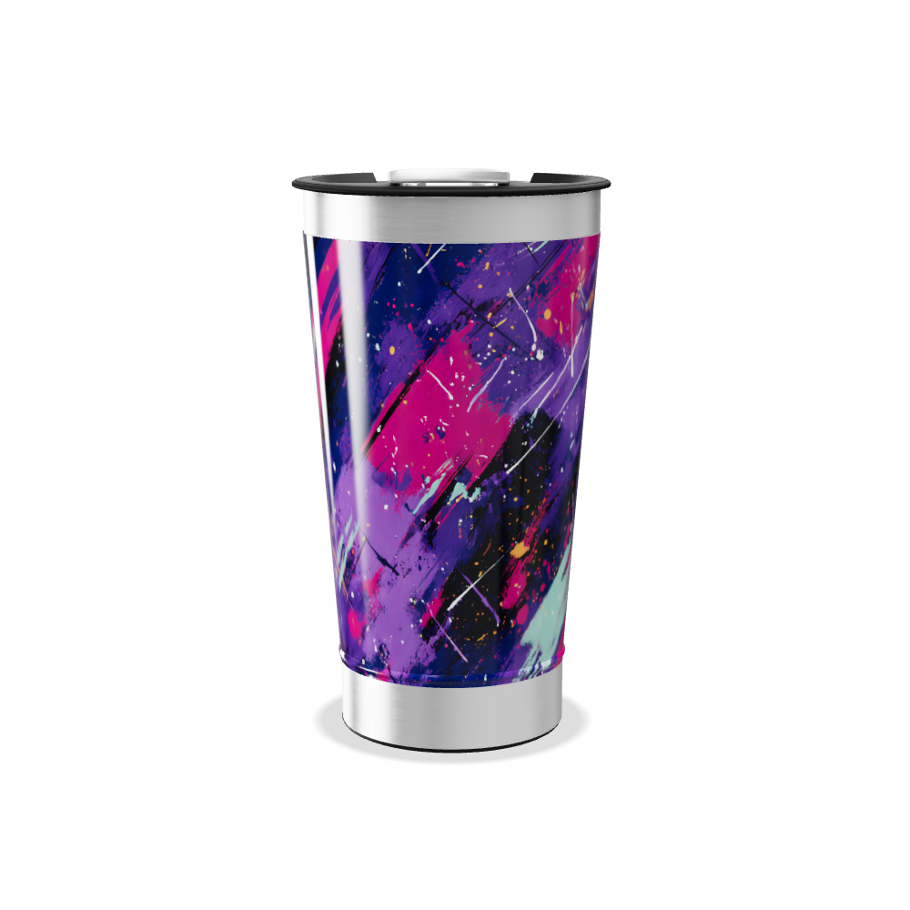 Copo Térmico - Estampa Abstrata Colorida