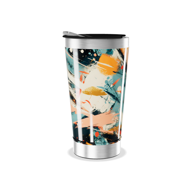 Copo Térmico - Estampa Abstrata Colorida