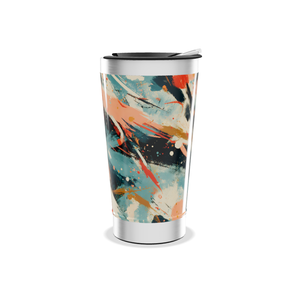 Copo Térmico - Estampa Abstrata Colorida