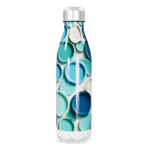 Garrafa Inox Estampada Azul