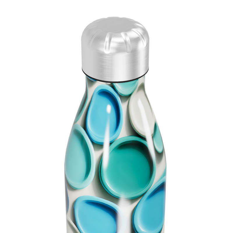 Garrafa Inox Estampada Azul