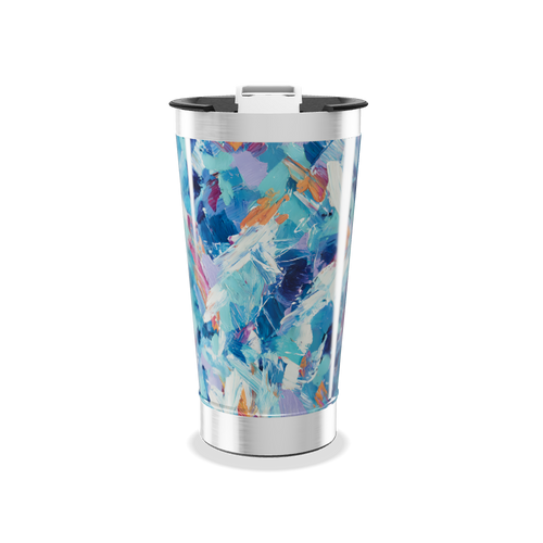 Copo Térmico - Estampa Abstrata Colorida