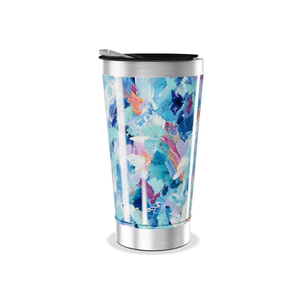 Copo Térmico - Estampa Abstrata Colorida