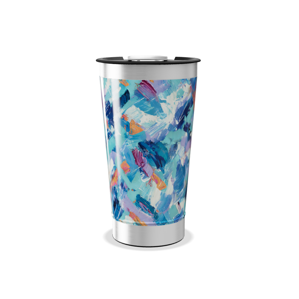 Copo Térmico - Estampa Abstrata Colorida