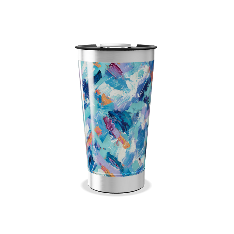 Copo Térmico - Estampa Abstrata Colorida